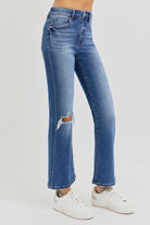 RISEN Full Size Distressed High Rise Crop Flare Jeans-Krush Kandy, Women's Online Fashion Boutique Located in Phoenix, Arizona (Scottsdale Area)