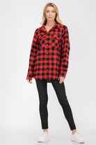 Remember Me Regular Fit Checker Paid Flannel-Long Sleeve Tops-Krush Kandy, Women's Online Fashion Boutique Located in Phoenix, Arizona (Scottsdale Area)