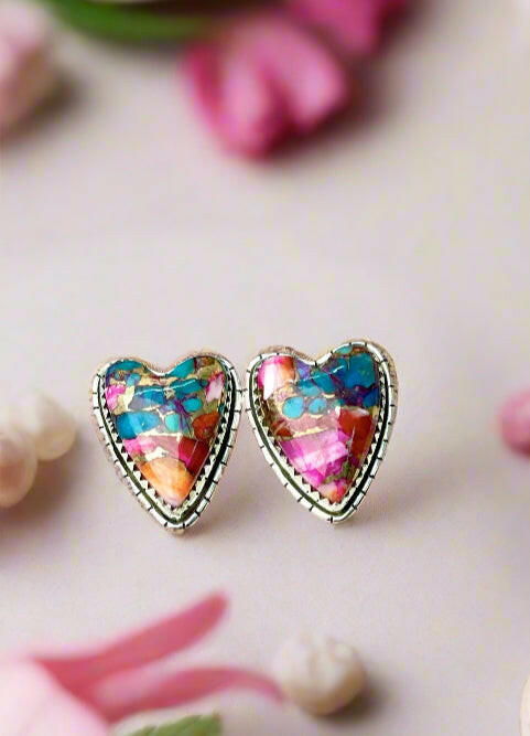 Love Is In The Air Heart Slab Earrings-Earrings-Krush Kandy, Women's Online Fashion Boutique Located in Phoenix, Arizona (Scottsdale Area)