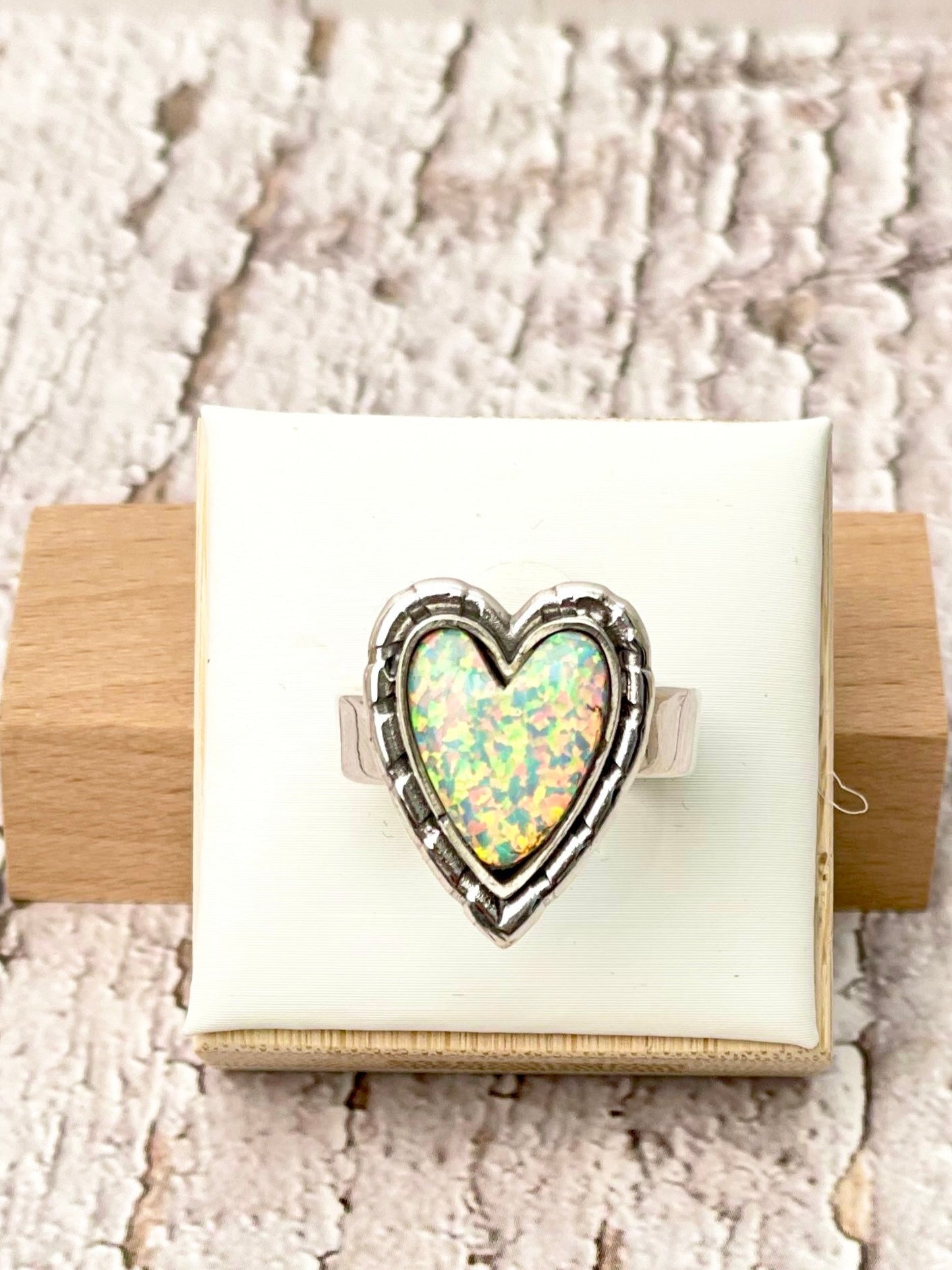 Love Is In The Air Heart Slab Ring-Rings-Krush Kandy, Women's Online Fashion Boutique Located in Phoenix, Arizona (Scottsdale Area)