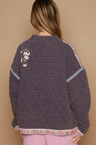 POL Embroidery Quilted Knit Jacket-Jackets-Krush Kandy, Women's Online Fashion Boutique Located in Phoenix, Arizona (Scottsdale Area)