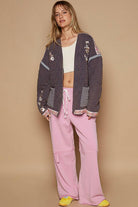 POL Embroidery Quilted Knit Jacket-Jackets-Krush Kandy, Women's Online Fashion Boutique Located in Phoenix, Arizona (Scottsdale Area)