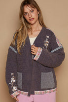 POL Embroidery Quilted Knit Jacket-Jackets-Krush Kandy, Women's Online Fashion Boutique Located in Phoenix, Arizona (Scottsdale Area)