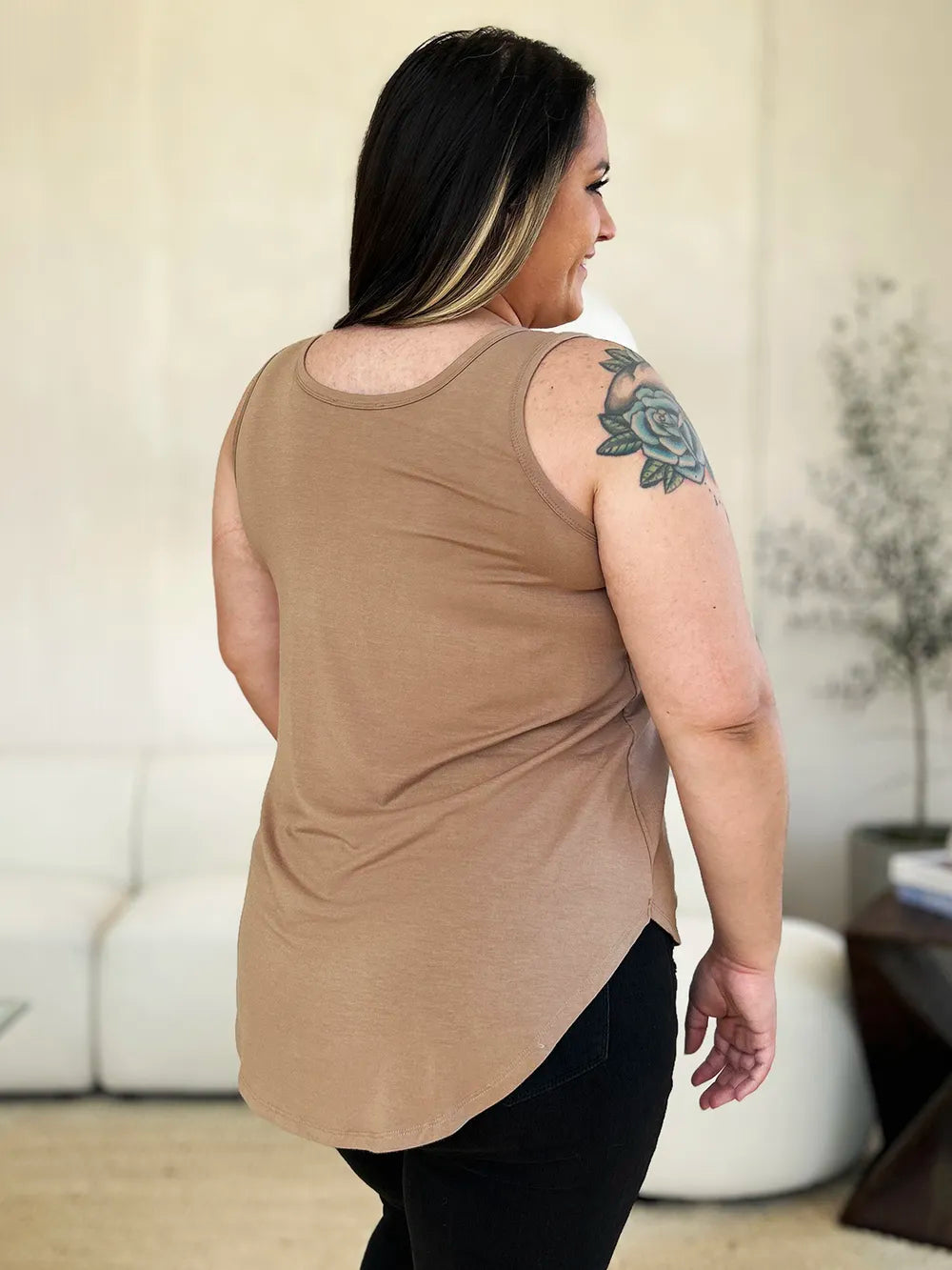 Basic Bae Full Size Round Neck Curved Hem Tank-Tops-Krush Kandy, Women's Online Fashion Boutique Located in Phoenix, Arizona (Scottsdale Area)