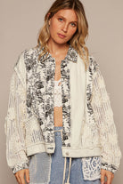 Oversize Floral Lace Button Down Jacket-Jackets-Krush Kandy, Women's Online Fashion Boutique Located in Phoenix, Arizona (Scottsdale Area)