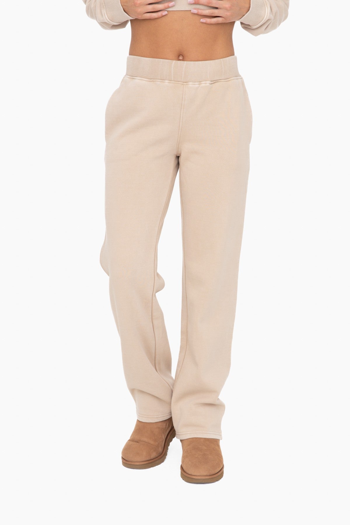 Mono B Straight Leg Vintage Fleece Lounge Pants-Sweatpants-Krush Kandy, Women's Online Fashion Boutique Located in Phoenix, Arizona (Scottsdale Area)