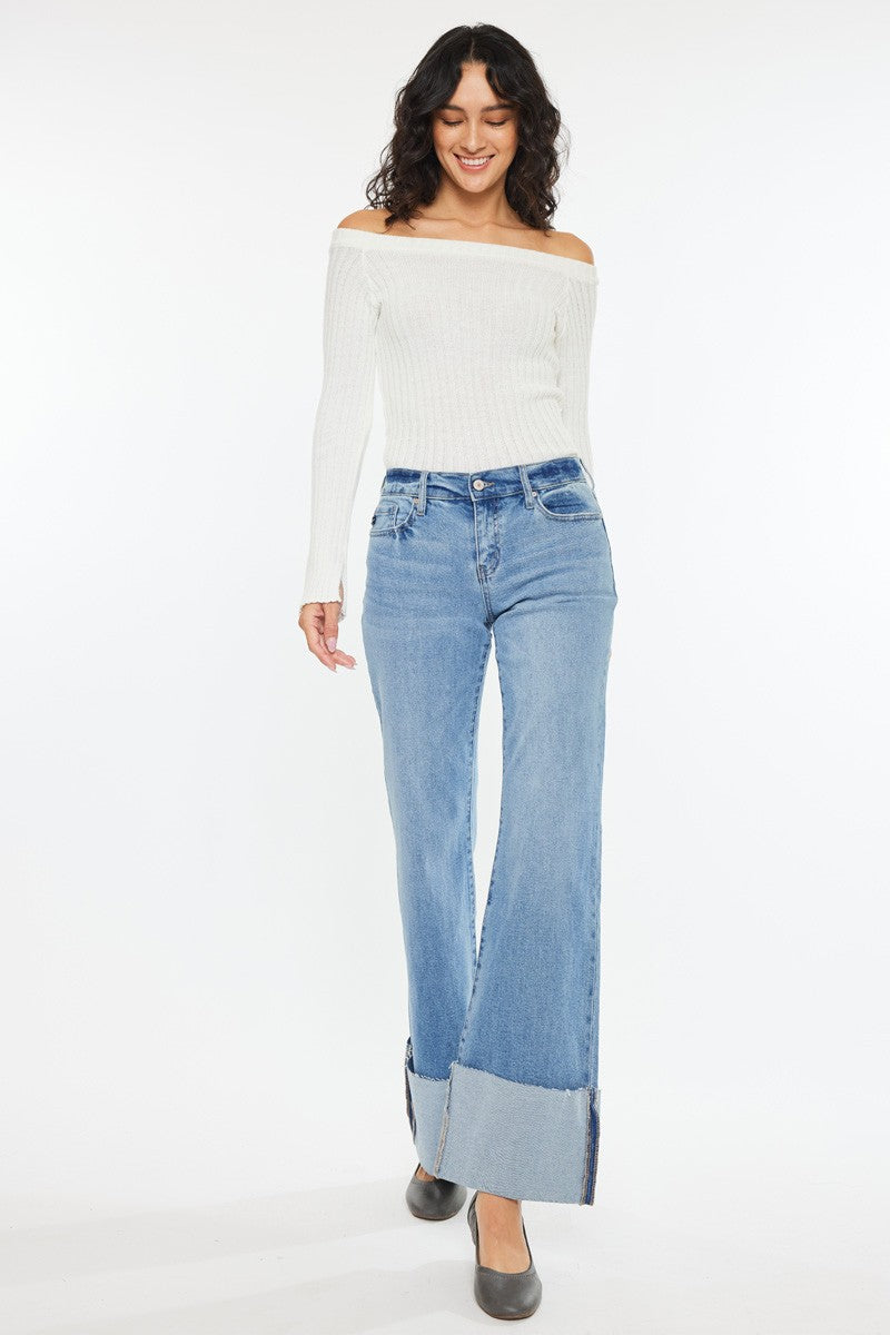 KANCAN MID RISE WIDE FLARE-Jeans-Krush Kandy, Women's Online Fashion Boutique Located in Phoenix, Arizona (Scottsdale Area)