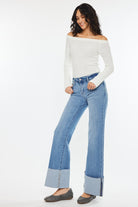 KANCAN MID RISE WIDE FLARE-Jeans-Krush Kandy, Women's Online Fashion Boutique Located in Phoenix, Arizona (Scottsdale Area)