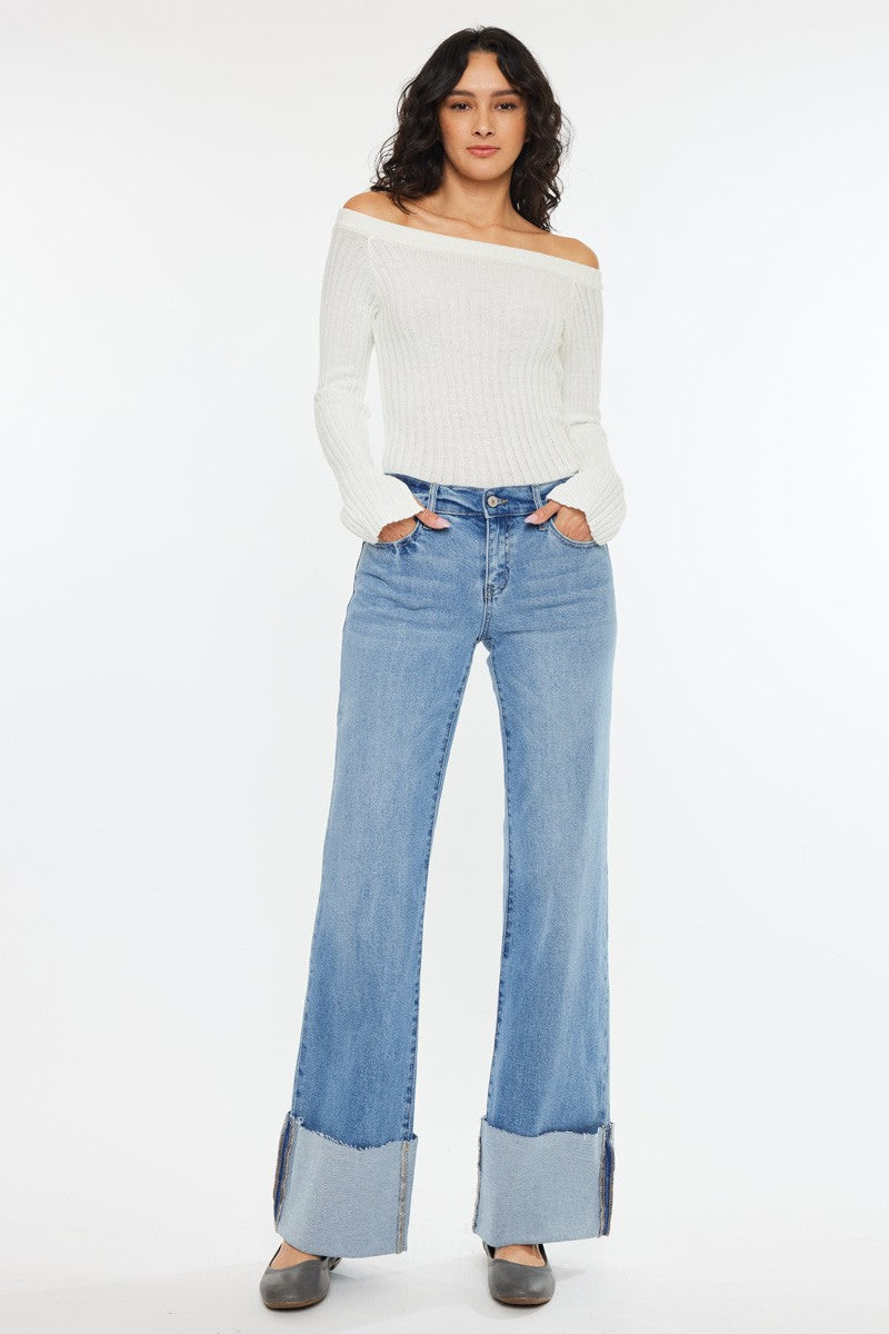 KANCAN MID RISE WIDE FLARE-Jeans-Krush Kandy, Women's Online Fashion Boutique Located in Phoenix, Arizona (Scottsdale Area)