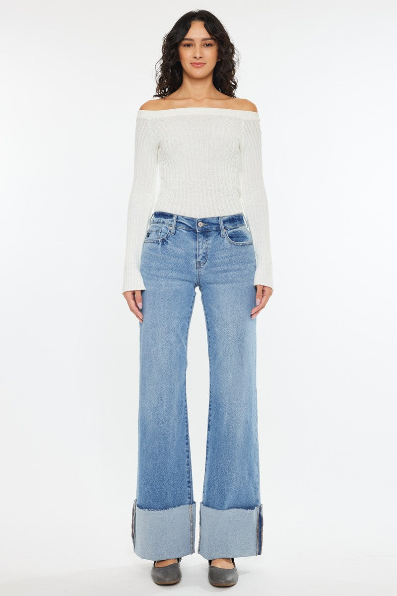 KANCAN MID RISE WIDE FLARE-Jeans-Krush Kandy, Women's Online Fashion Boutique Located in Phoenix, Arizona (Scottsdale Area)