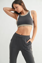 Polyester-Spandex Active Jogger and Sports Bra Set-2 Piece Outfit Sets-Krush Kandy, Women's Online Fashion Boutique Located in Phoenix, Arizona (Scottsdale Area)