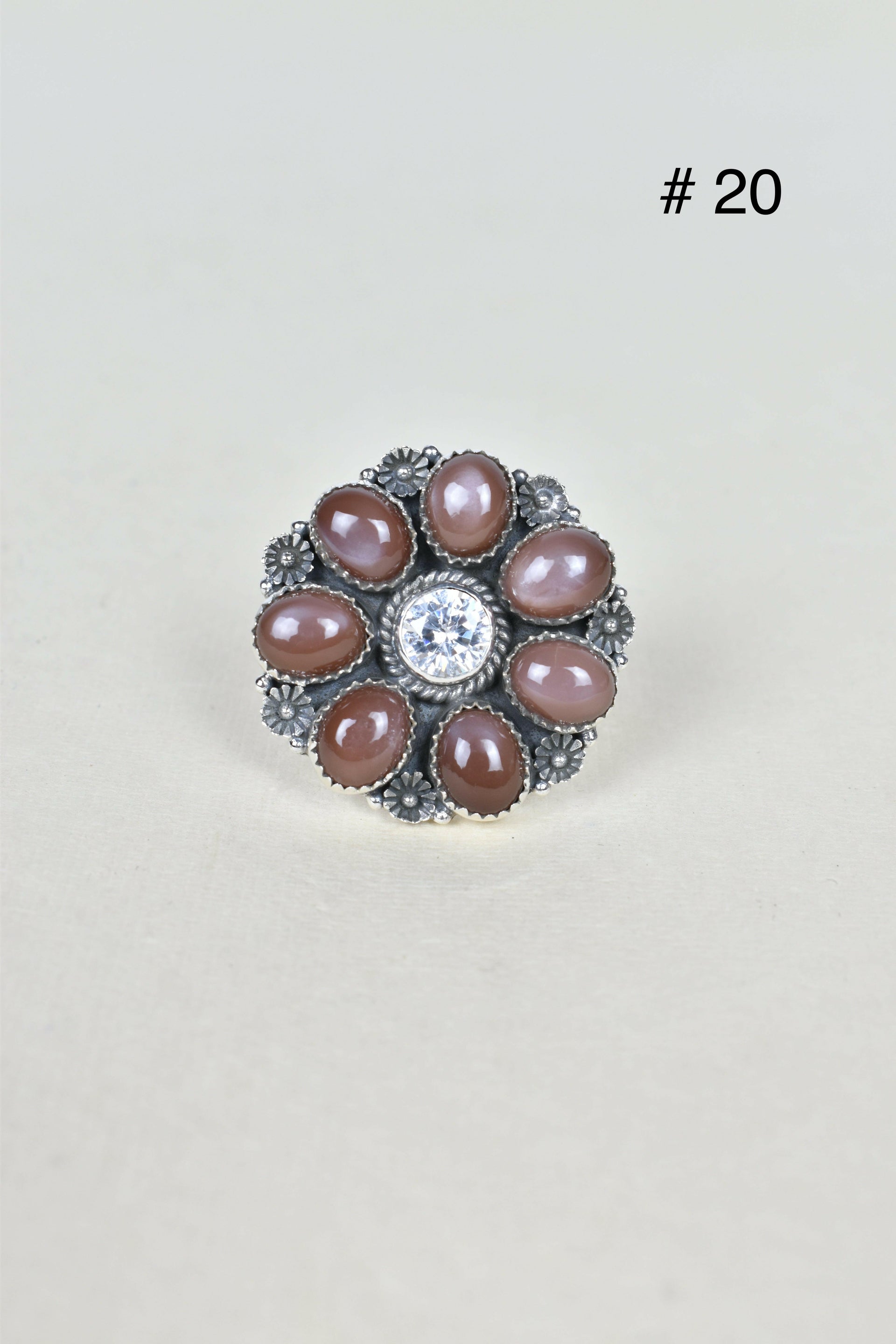 ONE OF A KIND STERLING SILVER CRYSTAL CLUSTER RINGS-Cluster Rings-Krush Kandy, Women's Online Fashion Boutique Located in Phoenix, Arizona (Scottsdale Area)