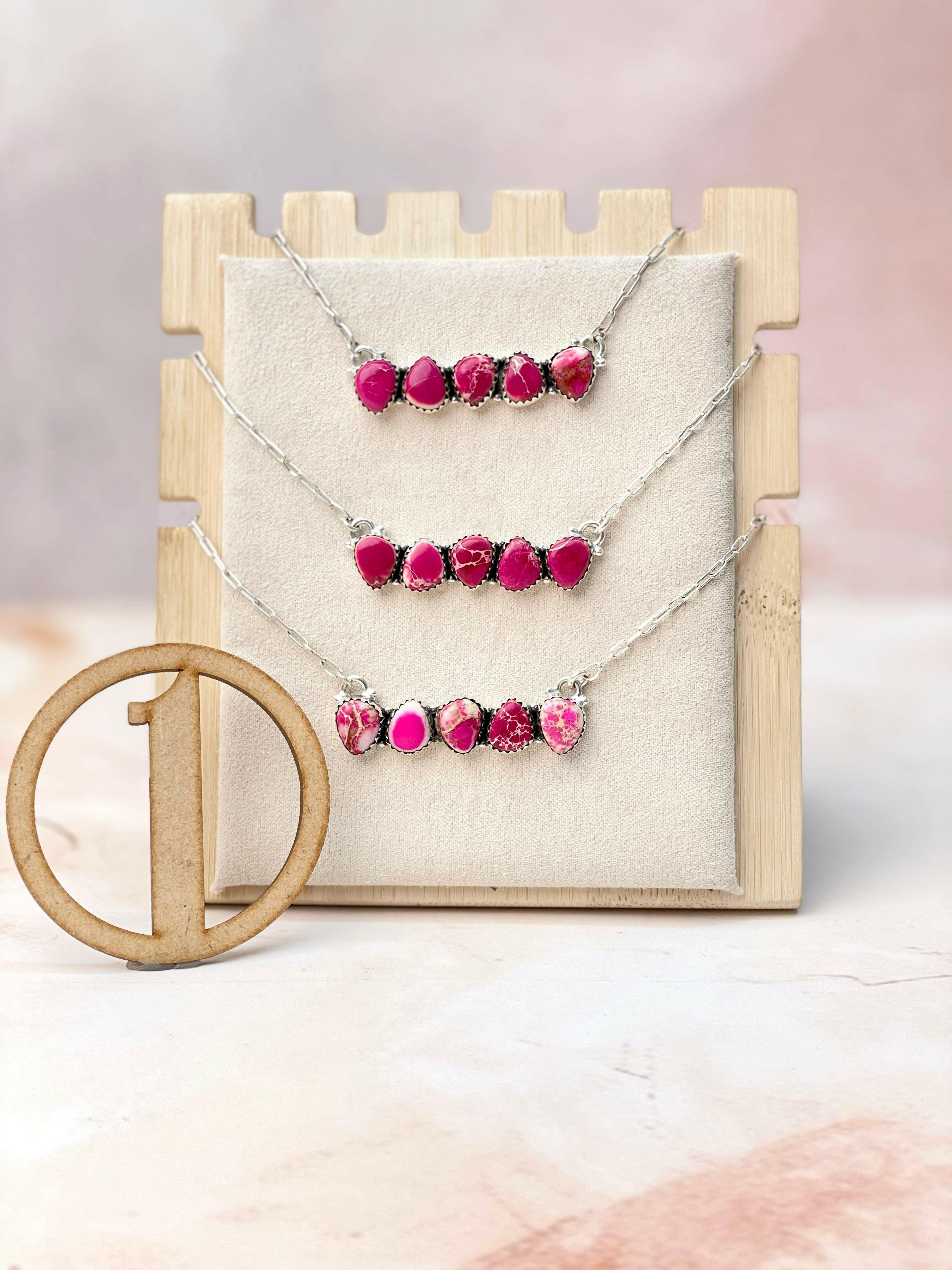 Desert Jasper Dainty Bar Necklace-Necklaces-Krush Kandy, Women's Online Fashion Boutique Located in Phoenix, Arizona (Scottsdale Area)