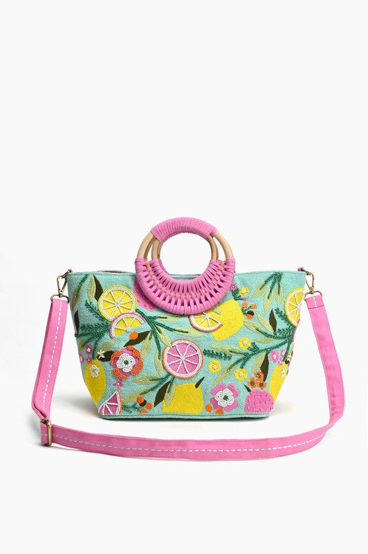 Citrus Blueberry Infusion Mini Tote-Purses & Bags-Krush Kandy, Women's Online Fashion Boutique Located in Phoenix, Arizona (Scottsdale Area)