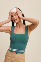 Striped Square Neck Knit Brami Top-Tops-Krush Kandy, Women's Online Fashion Boutique Located in Phoenix, Arizona (Scottsdale Area)
