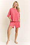 Mineral Wash Waffle Cargo Pocket Shorts-shorts-Krush Kandy, Women's Online Fashion Boutique Located in Phoenix, Arizona (Scottsdale Area)