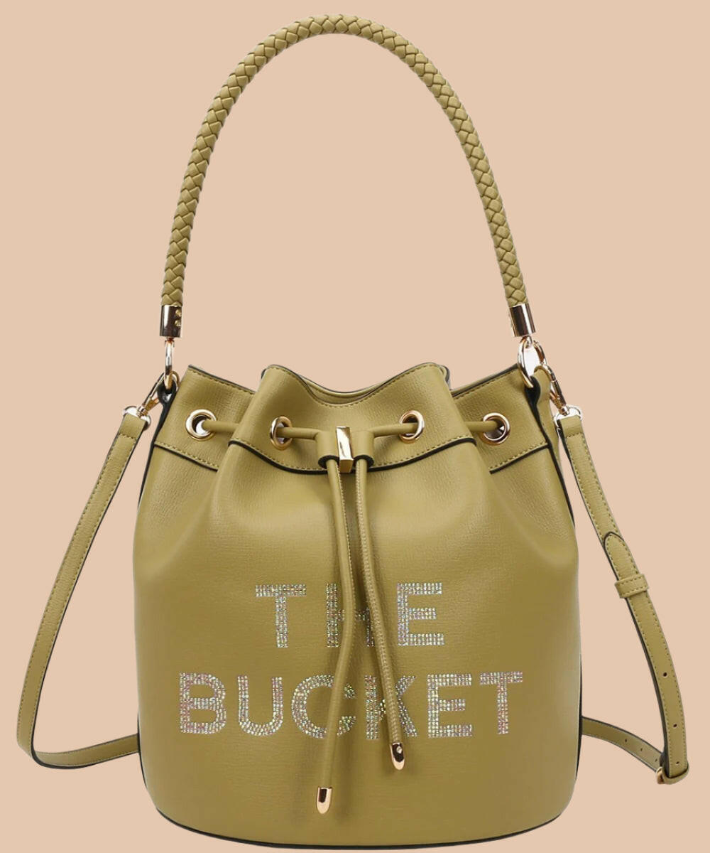 Love, Always Rhinestone Bucket Bag-Purses & Bags-Krush Kandy, Women's Online Fashion Boutique Located in Phoenix, Arizona (Scottsdale Area)