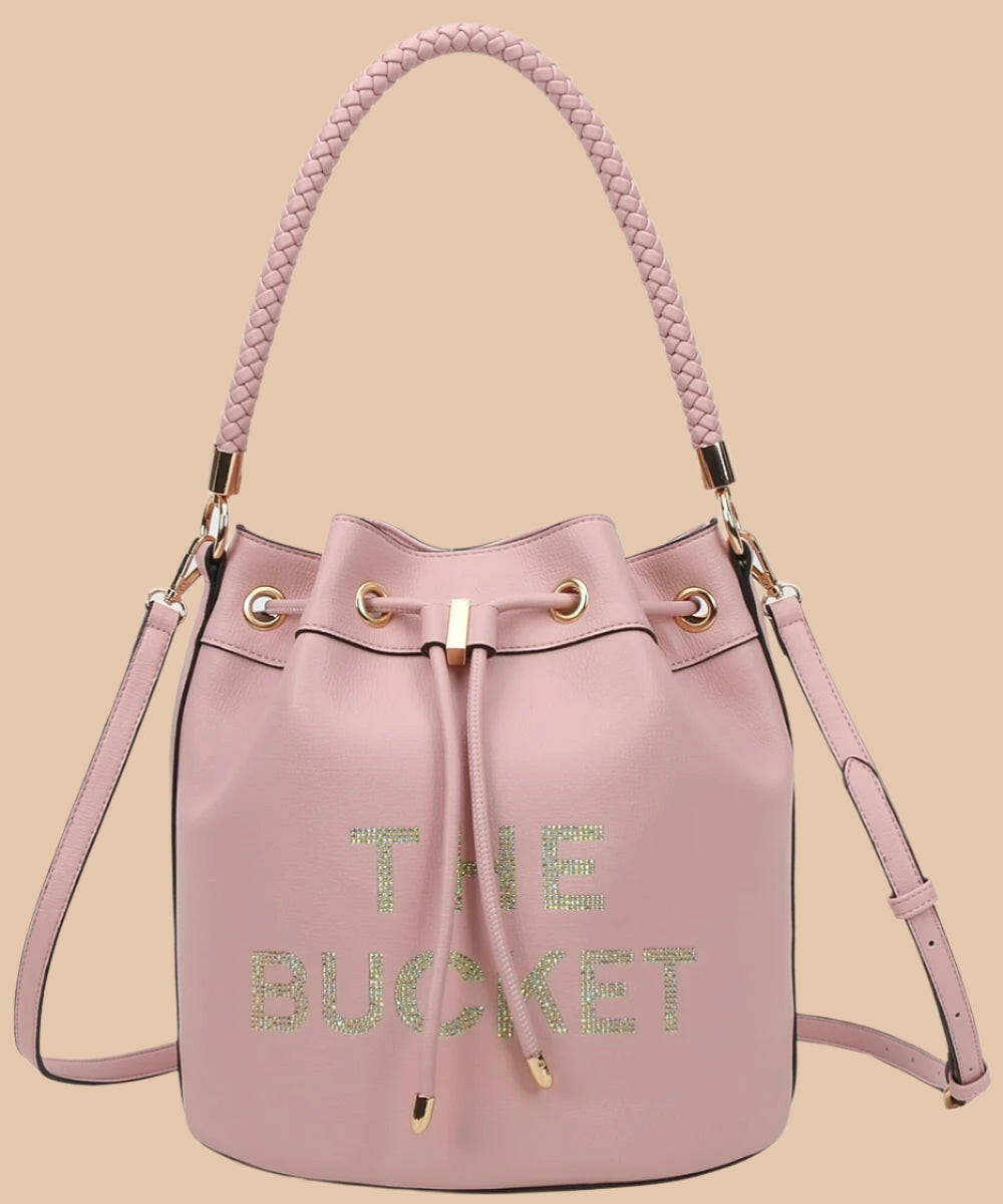 Love, Always Rhinestone Bucket Bag-Purses & Bags-Krush Kandy, Women's Online Fashion Boutique Located in Phoenix, Arizona (Scottsdale Area)