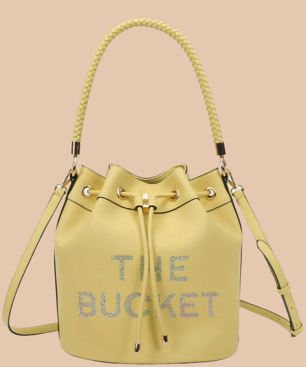 Love, Always Rhinestone Bucket Bag-Purses & Bags-Krush Kandy, Women's Online Fashion Boutique Located in Phoenix, Arizona (Scottsdale Area)