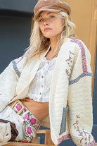 POL Embroidery Quilted Knit Jacket-Jackets-Krush Kandy, Women's Online Fashion Boutique Located in Phoenix, Arizona (Scottsdale Area)