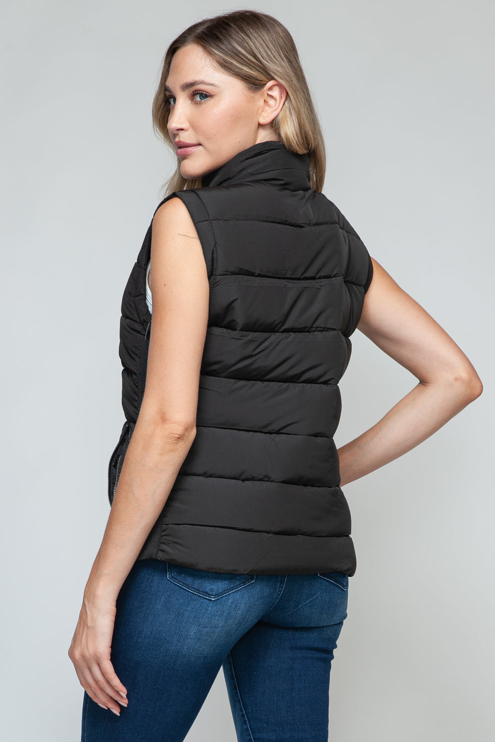 Snobbish Zip Up Turtleneck Vest with Pockets-Krush Kandy, Women's Online Fashion Boutique Located in Phoenix, Arizona (Scottsdale Area)