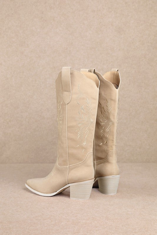 Flora - Floral Embroidered Western Boots-Boots-Krush Kandy, Women's Online Fashion Boutique Located in Phoenix, Arizona (Scottsdale Area)