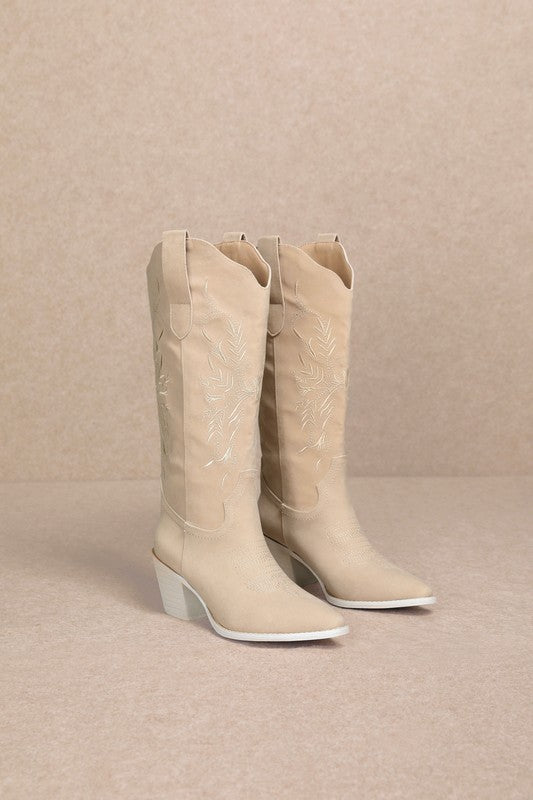 Flora - Floral Embroidered Western Boots-Boots-Krush Kandy, Women's Online Fashion Boutique Located in Phoenix, Arizona (Scottsdale Area)