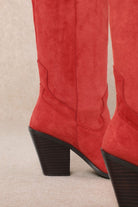 Classy - Chunky Heel Pull-on Suede Knee-high Boots-Boots-Krush Kandy, Women's Online Fashion Boutique Located in Phoenix, Arizona (Scottsdale Area)