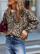 Leopard Drop Shoulder Chunky Knitted Cardigan-Sweater-Krush Kandy, Women's Online Fashion Boutique Located in Phoenix, Arizona (Scottsdale Area)