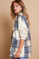 POL Oversized Plaid Contrast Button Down Jacket-Jackets-Krush Kandy, Women's Online Fashion Boutique Located in Phoenix, Arizona (Scottsdale Area)