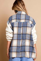 POL Oversized Plaid Contrast Button Down Jacket-Jackets-Krush Kandy, Women's Online Fashion Boutique Located in Phoenix, Arizona (Scottsdale Area)