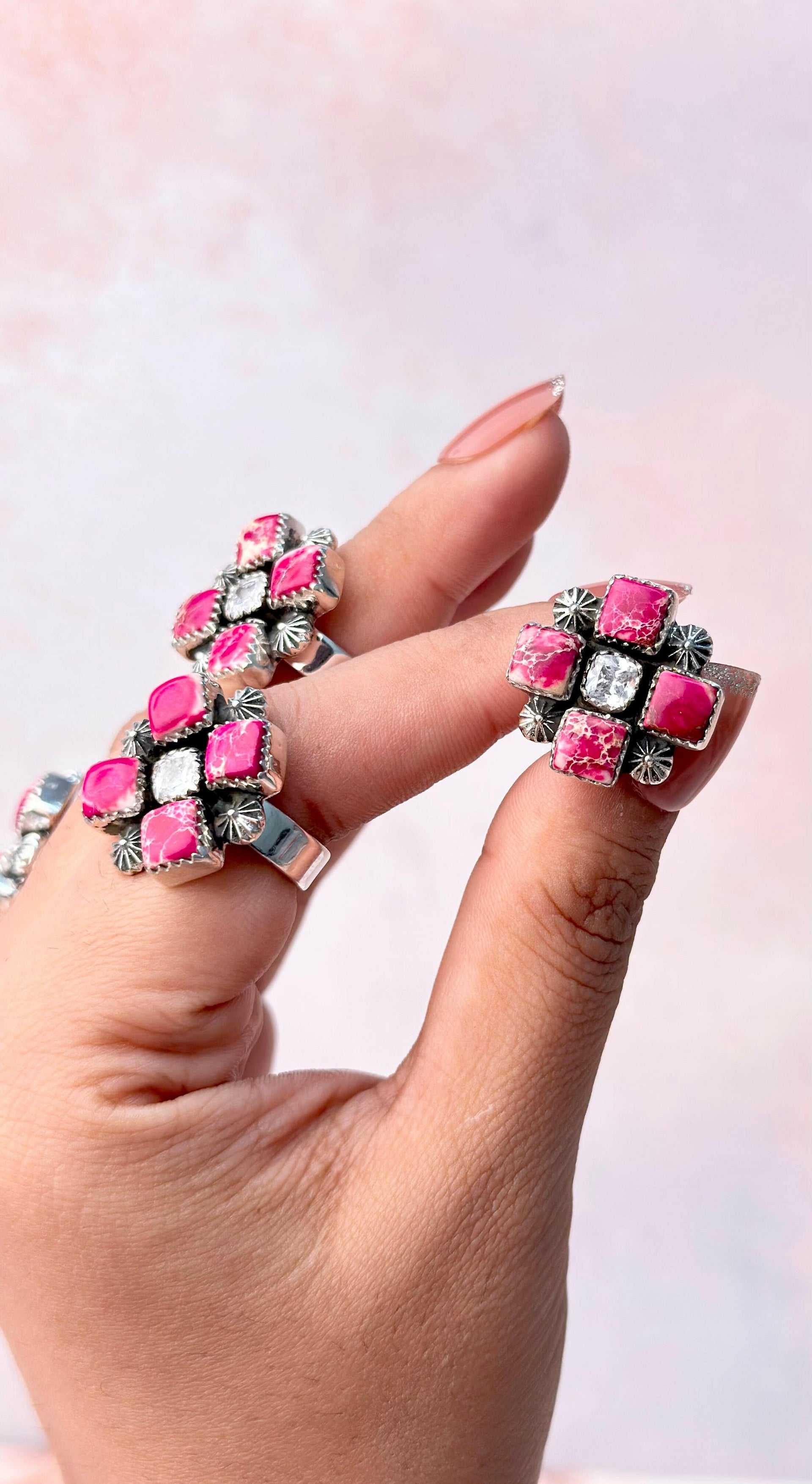 Desert Jasper Square Conch Ring-Rings-Krush Kandy, Women's Online Fashion Boutique Located in Phoenix, Arizona (Scottsdale Area)