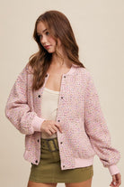 Sparkled Bomber Jacket-Jacket-Krush Kandy, Women's Online Fashion Boutique Located in Phoenix, Arizona (Scottsdale Area)