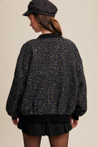 Sparkled Bomber Jacket-Jacket-Krush Kandy, Women's Online Fashion Boutique Located in Phoenix, Arizona (Scottsdale Area)