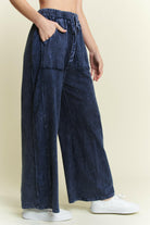 J.HER Mineral Wash Eyelet Detailed Side Wide Leg Pants-Pants-Krush Kandy, Women's Online Fashion Boutique Located in Phoenix, Arizona (Scottsdale Area)