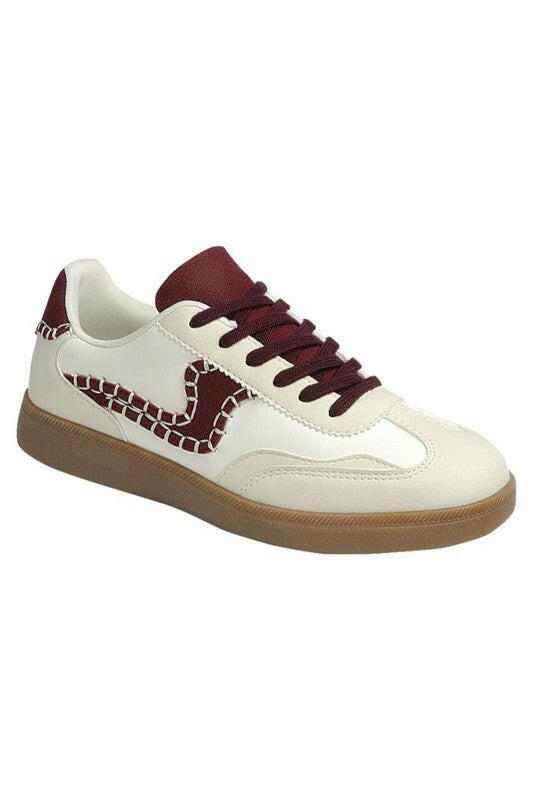 MODERN LOW TOP LACE UP SNEAKERS-Shoes-Krush Kandy, Women's Online Fashion Boutique Located in Phoenix, Arizona (Scottsdale Area)