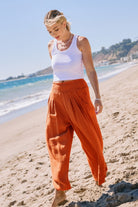 Cotton Gauze Wide Leg Pants-Bottoms-Krush Kandy, Women's Online Fashion Boutique Located in Phoenix, Arizona (Scottsdale Area)