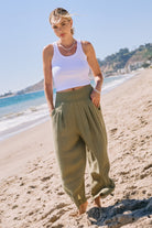 Cotton Gauze Wide Leg Pants-Bottoms-Krush Kandy, Women's Online Fashion Boutique Located in Phoenix, Arizona (Scottsdale Area)