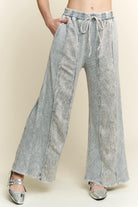 Mineral Wash Waffle Cropped Pants-Pants-Krush Kandy, Women's Online Fashion Boutique Located in Phoenix, Arizona (Scottsdale Area)