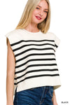 The Modern Muse Stripe Sweater Vest Top