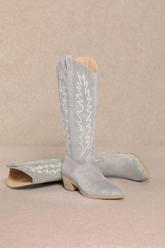 Taysha - Pearl Western Boot-Boots-Krush Kandy, Women's Online Fashion Boutique Located in Phoenix, Arizona (Scottsdale Area)