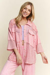 Sweet Stitch Button Down-Tops-Krush Kandy, Women's Online Fashion Boutique Located in Phoenix, Arizona (Scottsdale Area)