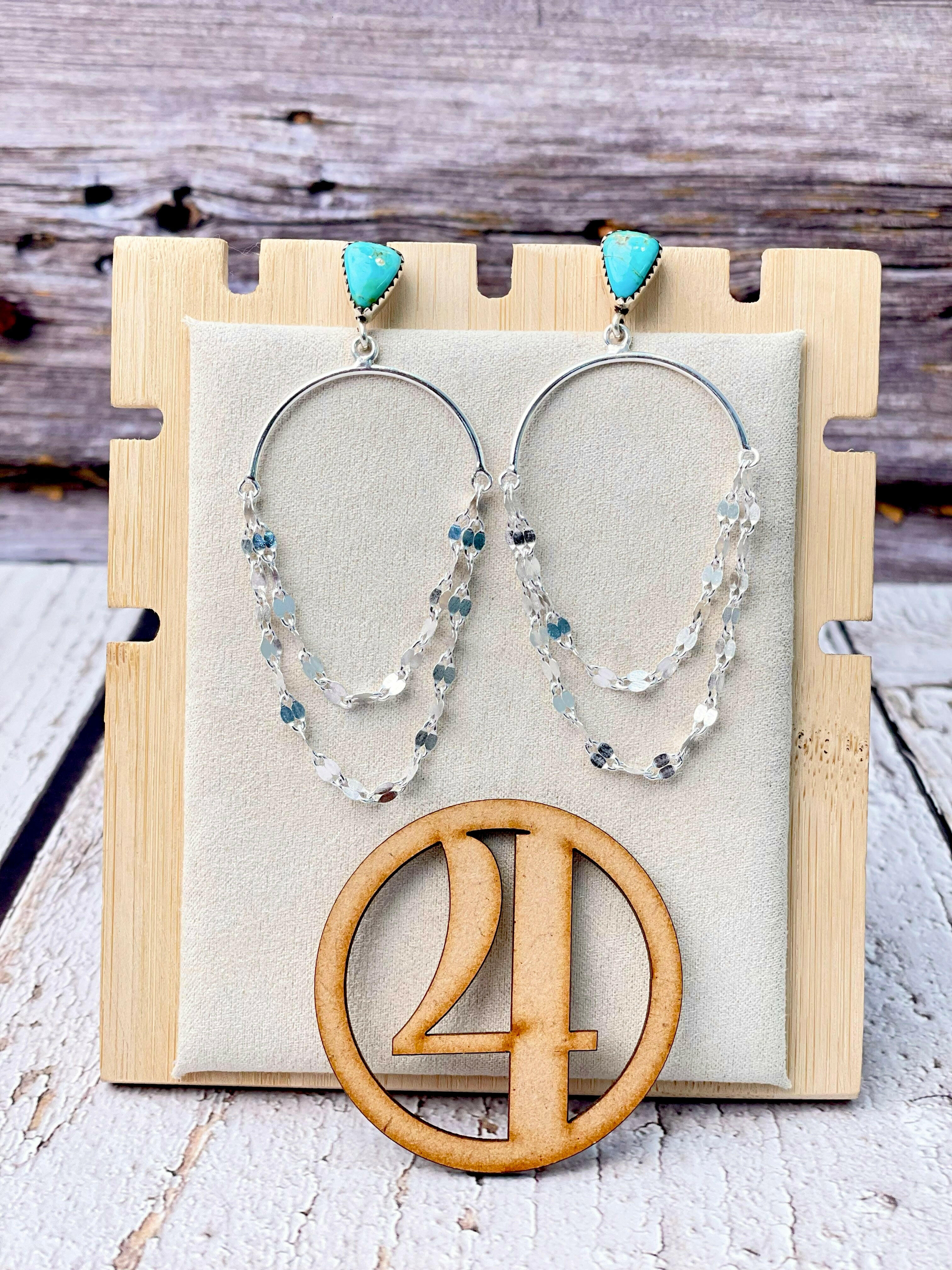 Put On A Show Slab Sterling Chain Earrings-Earrings-Krush Kandy, Women's Online Fashion Boutique Located in Phoenix, Arizona (Scottsdale Area)