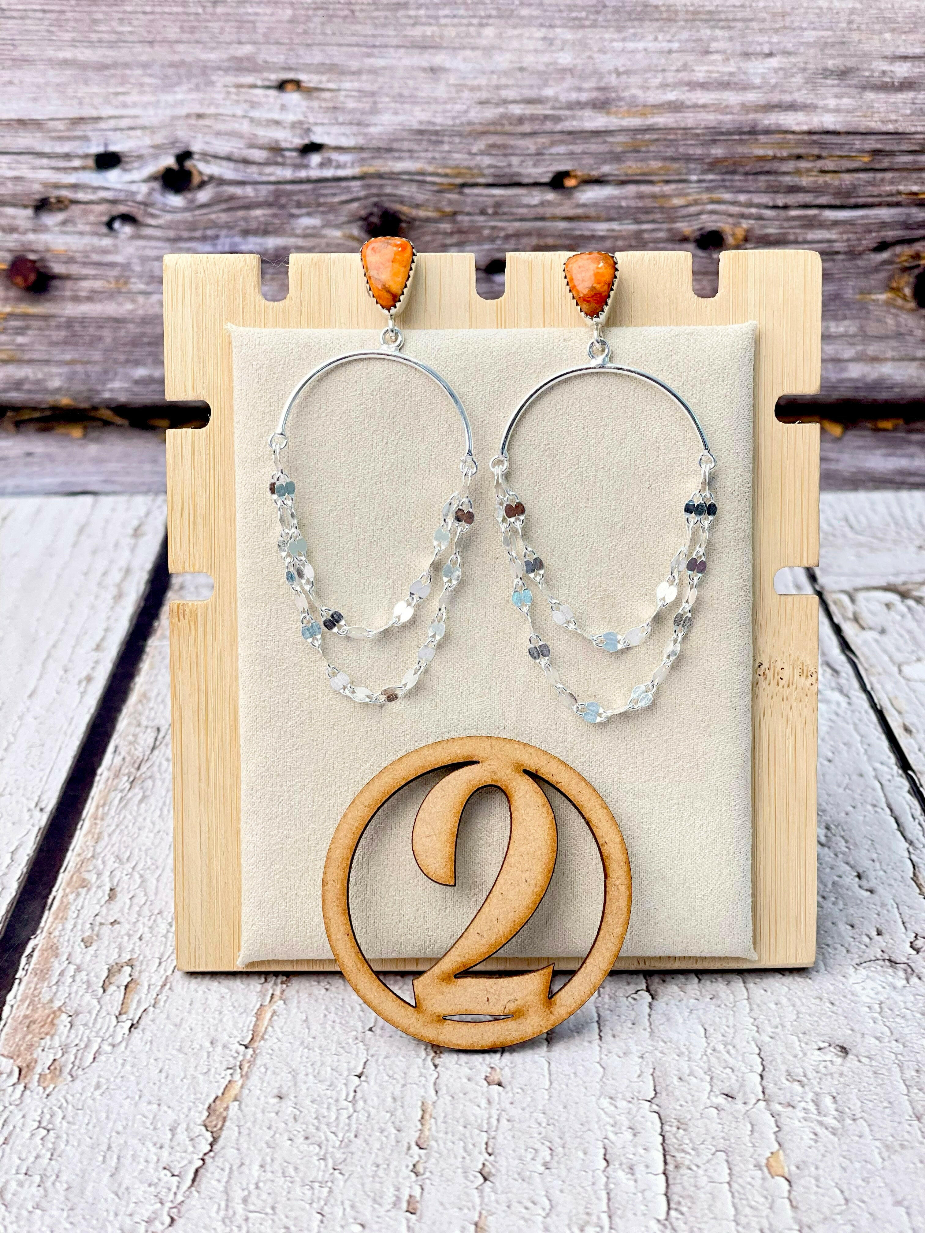 Put On A Show Slab Sterling Chain Earrings-Earrings-Krush Kandy, Women's Online Fashion Boutique Located in Phoenix, Arizona (Scottsdale Area)