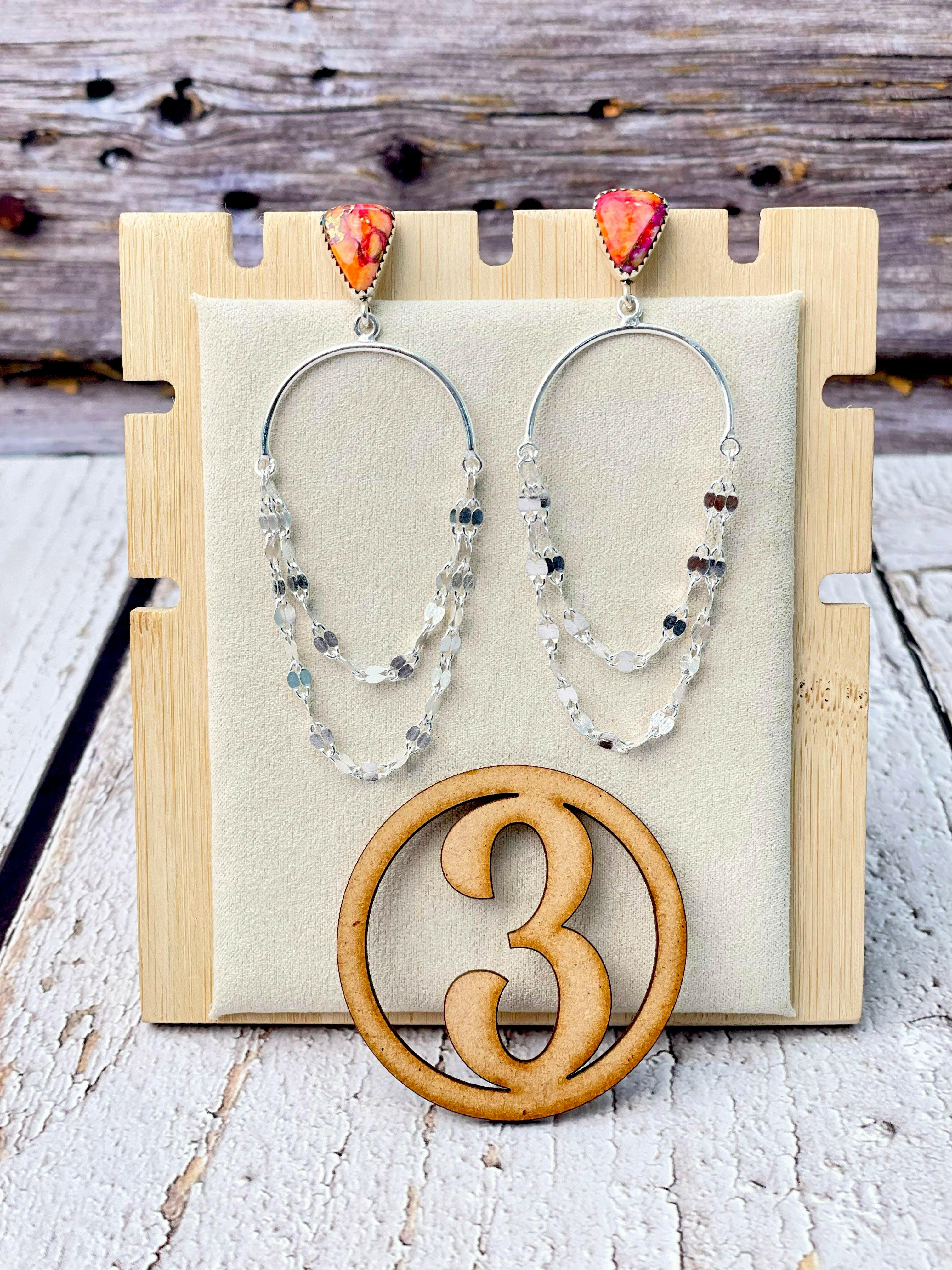 Put On A Show Slab Sterling Chain Earrings-Earrings-Krush Kandy, Women's Online Fashion Boutique Located in Phoenix, Arizona (Scottsdale Area)