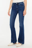 Kancan Cat's Whiskers Raw Hem Flare Jeans-Jeans-Krush Kandy, Women's Online Fashion Boutique Located in Phoenix, Arizona (Scottsdale Area)