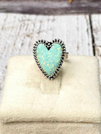 Long Heart Slab Ring Mini Version MADE TO ORDER