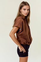 Fleece Drawstring Bottom Sleeveless Oversized Crop Hoodie-Tops-Krush Kandy, Women's Online Fashion Boutique Located in Phoenix, Arizona (Scottsdale Area)