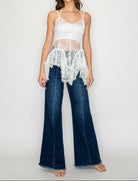 Ruffled Lace Cami Tunic-Tanks-Krush Kandy, Women's Online Fashion Boutique Located in Phoenix, Arizona (Scottsdale Area)