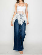 Ruffled Lace Cami Tunic-Tanks-Krush Kandy, Women's Online Fashion Boutique Located in Phoenix, Arizona (Scottsdale Area)